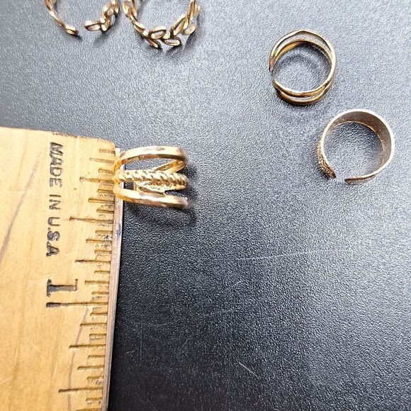 5 piece set of gold ear cuffs no piercing earrings boho jewelry hair accessories - Picture 6 of 7